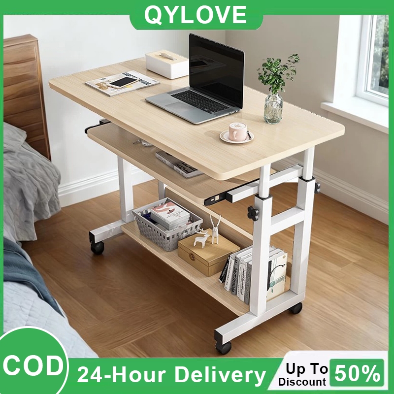 L60/80cm Adjustable Bedside Laptop Table Sofa Side Table ...