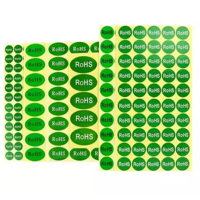 Various Sizes Stickers for RoHS REACH Self Adhesive ROHS HF Round Oval ...