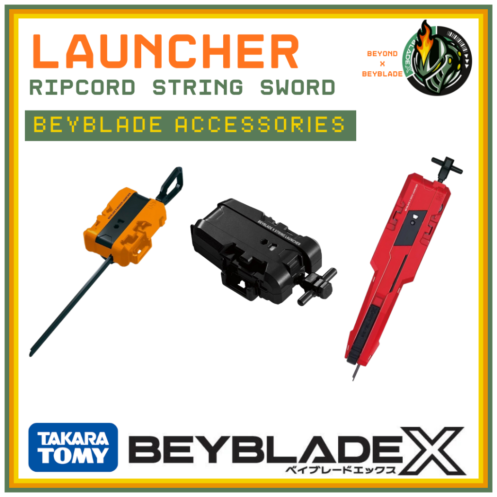 Takara Tomy Beyblade X Launcher Ripcord Launcher String Launcher Sword ...