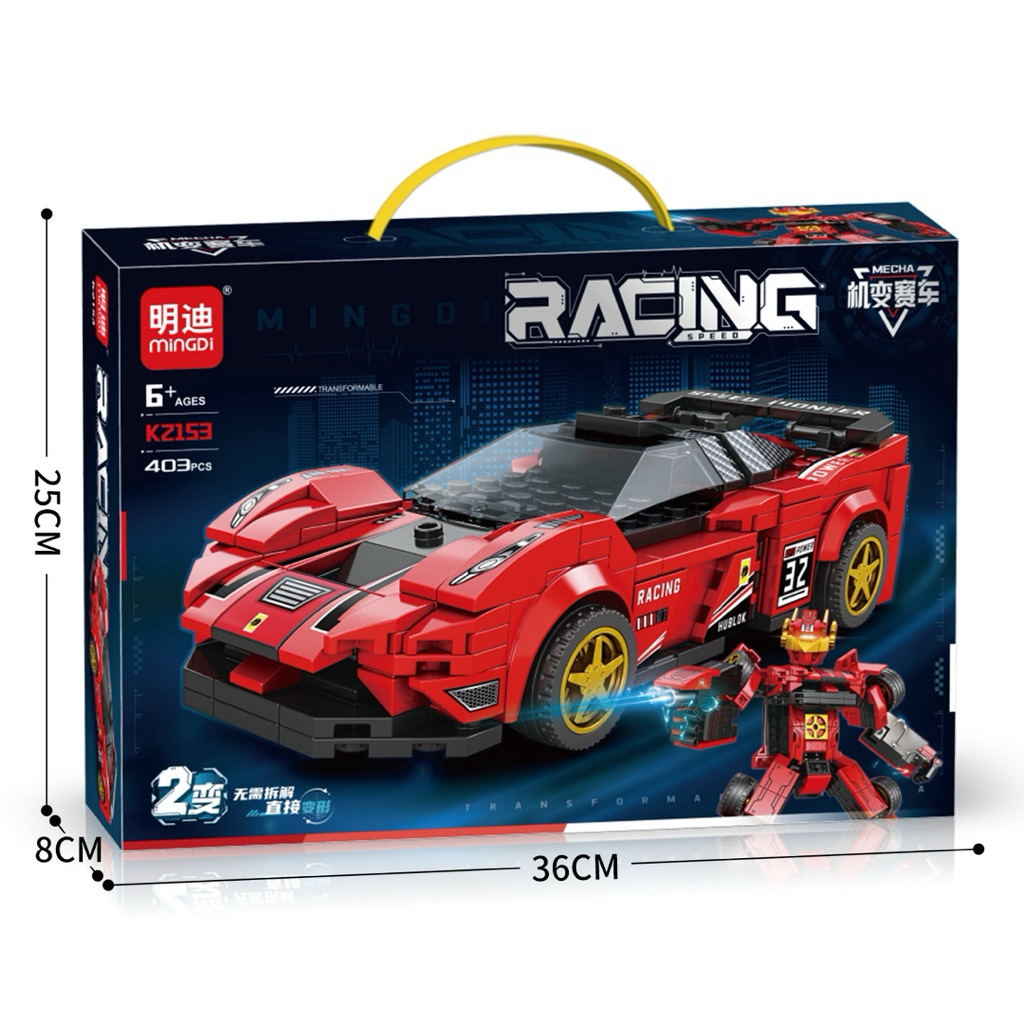 Building Block Robot Cars Model K2153-56/K2221-23 (200+pcs) | Shopee ...