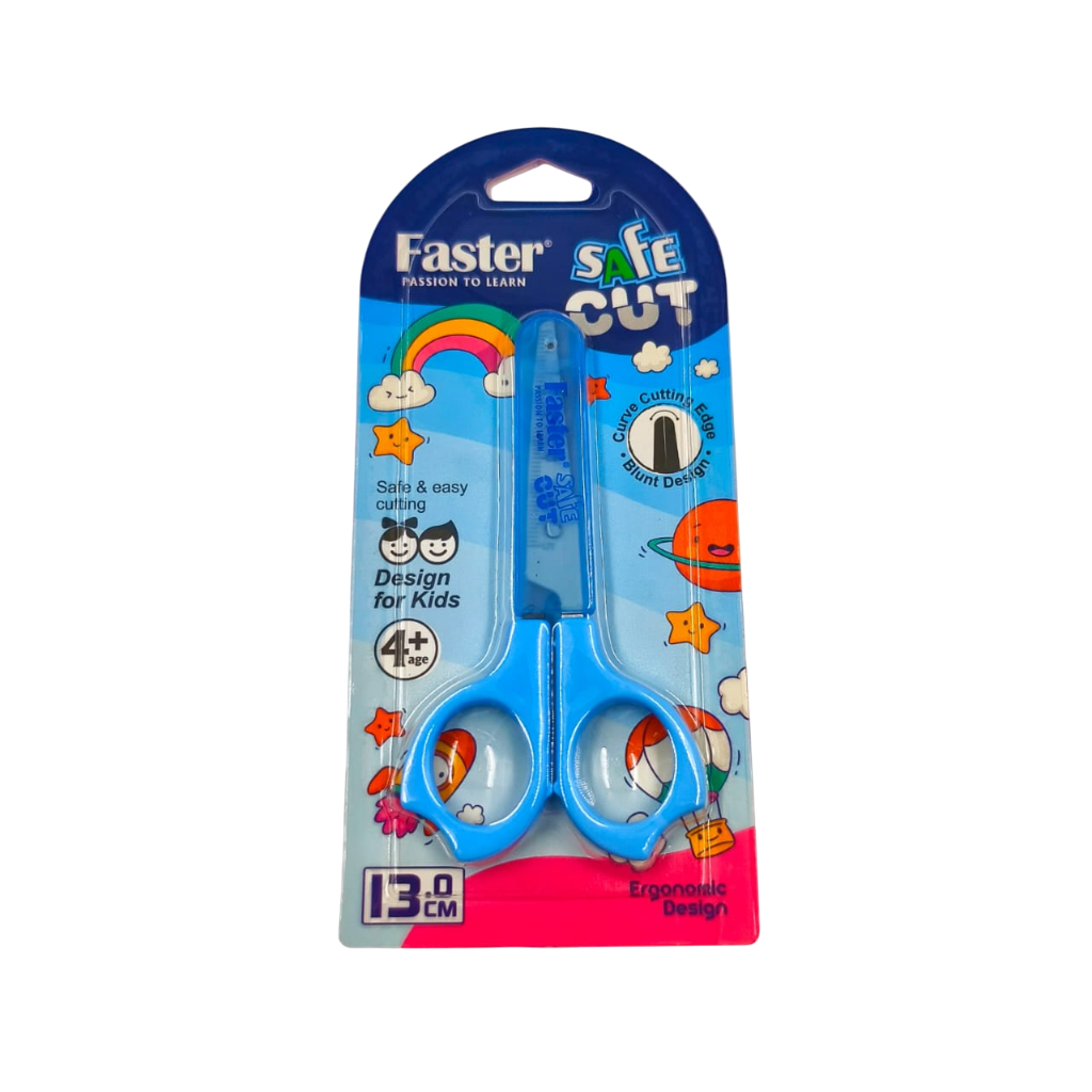 Faster SAFE CUT Scissors SC-F-0857D (13CM) | Shopee Malaysia