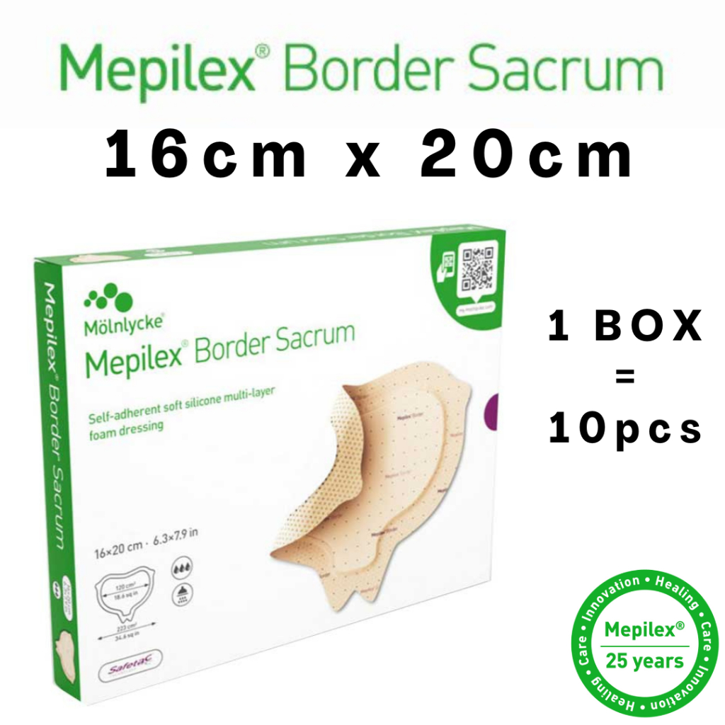 (READY STOCK) 16cm x 20cm Molnlycke Mepilex Border Sacrum 282055 ...