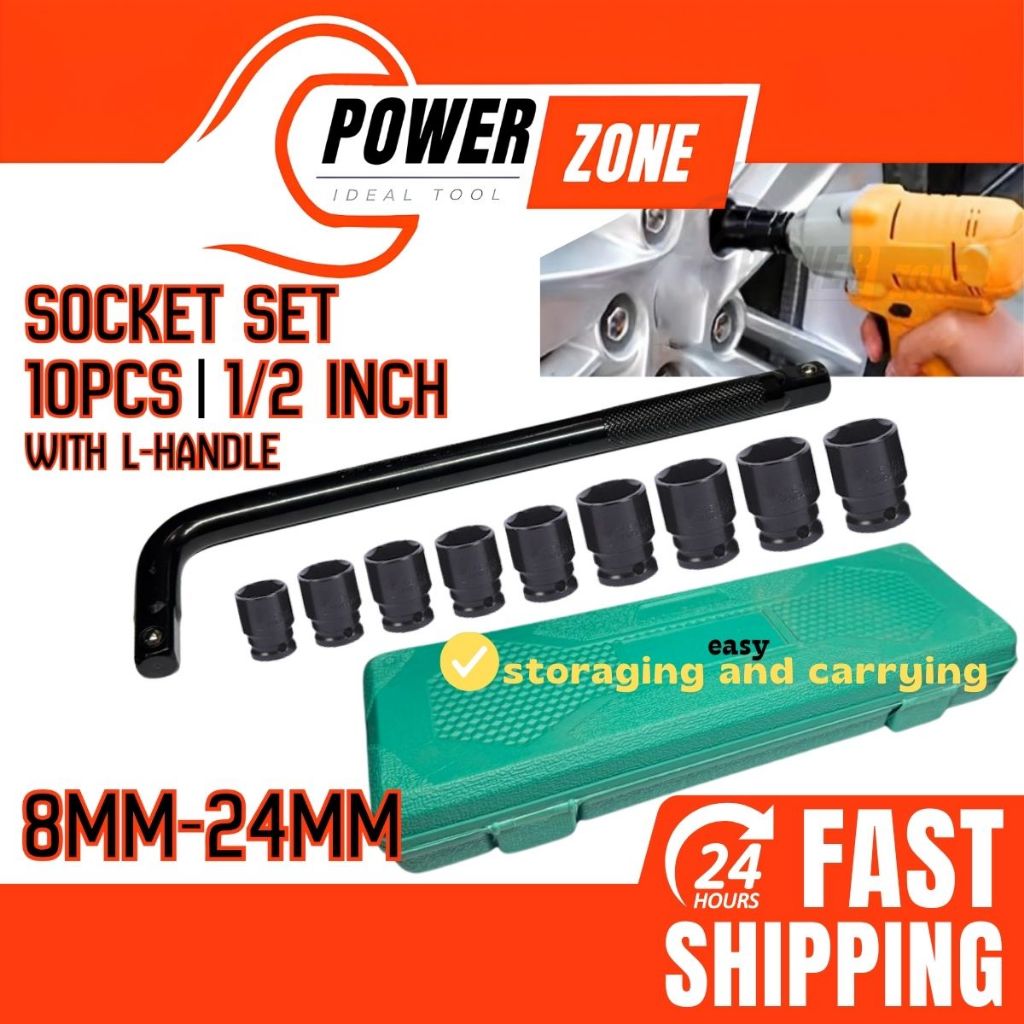 Socket Box Set 10pcs / 1/2 Inch L Type Spanner Box / Socket Box Wrench ...