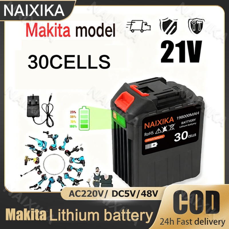(COD) Makita 30cells high-capacity lithium-ion battery NAIXIKA 19800mAh ...