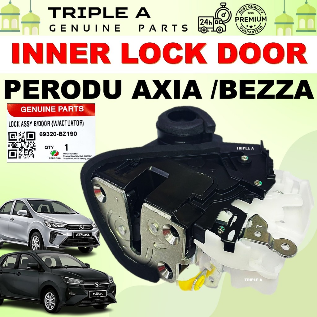 ORIGINAL INNER DOOR LOCK PERODUA AXIA/BEZZA LOCK PINTU DEPAN BELAKANG ...