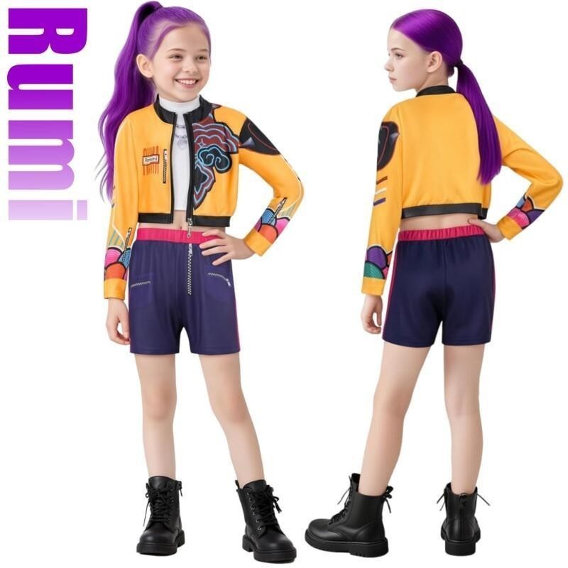 KPop Demon Hunters Rumi Zoey Cosplay Costume Mira Uniform Huntrix ...