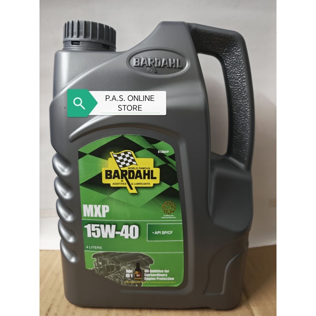 BARDAHL Premium MXP Engine Oil SAE 15W-40 API SP/CF 15W40 4 LITERS ...