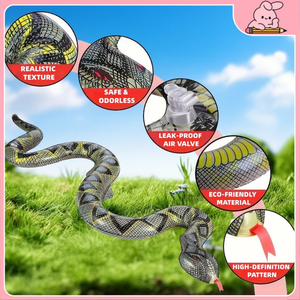 3/4/5PCS ULAR PLASTIK HALAU KERA‼️ Inflatable Gift Blow Up Wild PVC ...