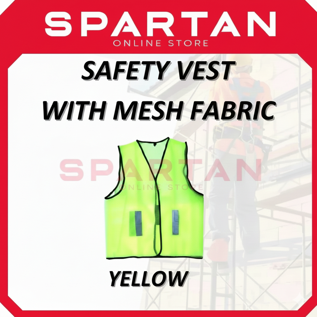 High Visibility Safety Vest Mesh Fabric | Traffic Yellow Reflective ...