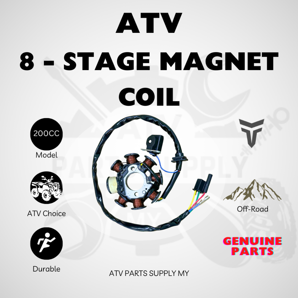 ATV 8-Stage Magnet Coil / Stator Coil Comp for GY6 | Tao Motor | 150CC ...