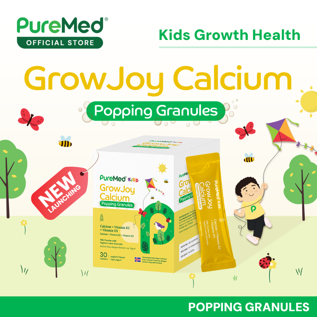 PureMed GrowJoy Calcium Popping Granules Kids Supplement | Shopee Malaysia