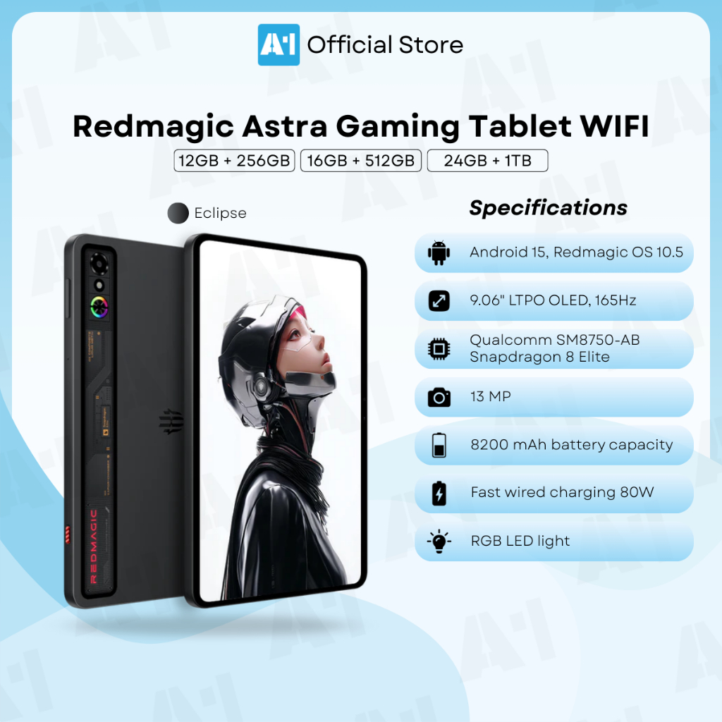 ZTE Nubia Redmagic Astra Gaming Tablet WIFI/NP05J (12GB+256GB