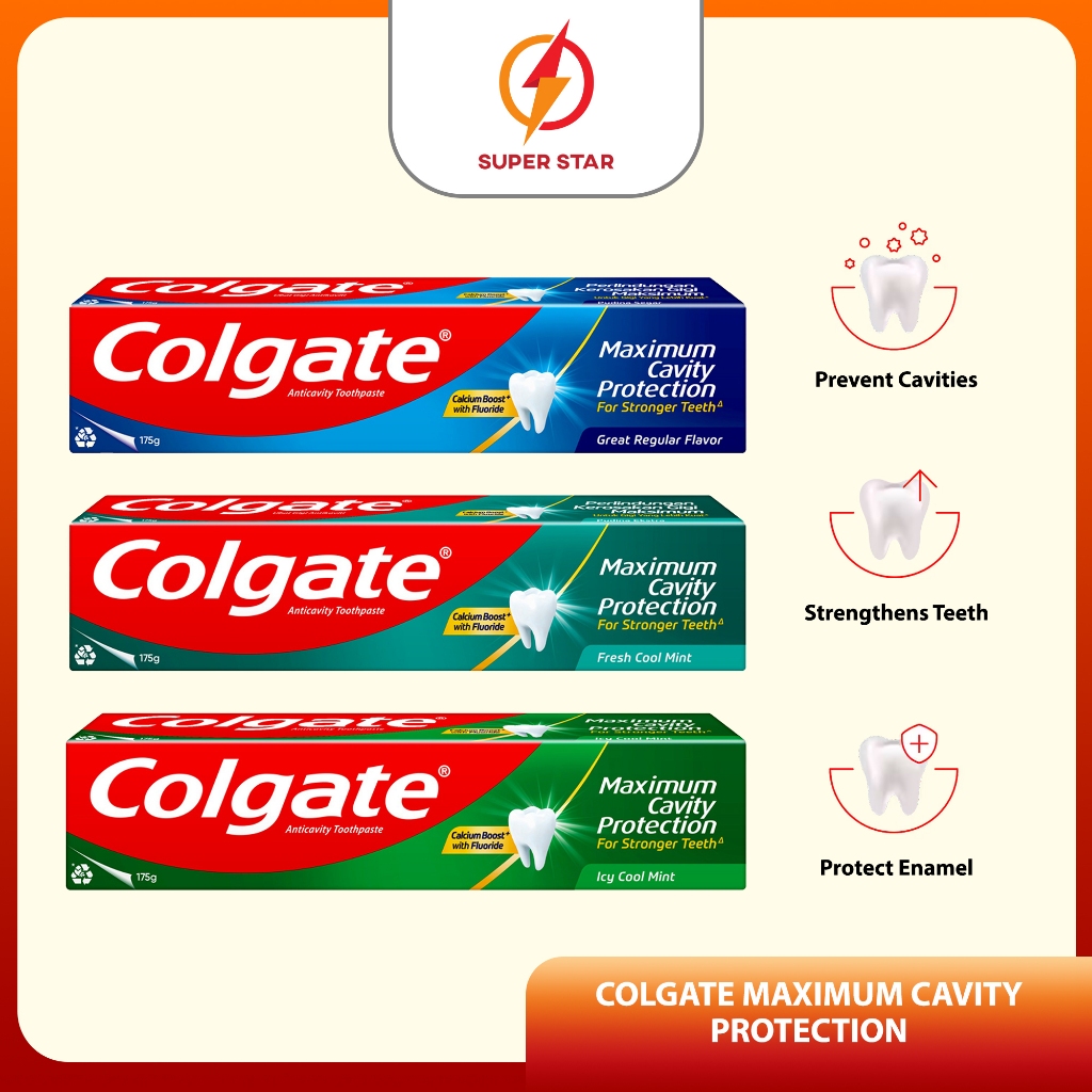 Colgate Fresh Cool Mint / Great Regular Flavour / Icy Cool Mint 175g ...