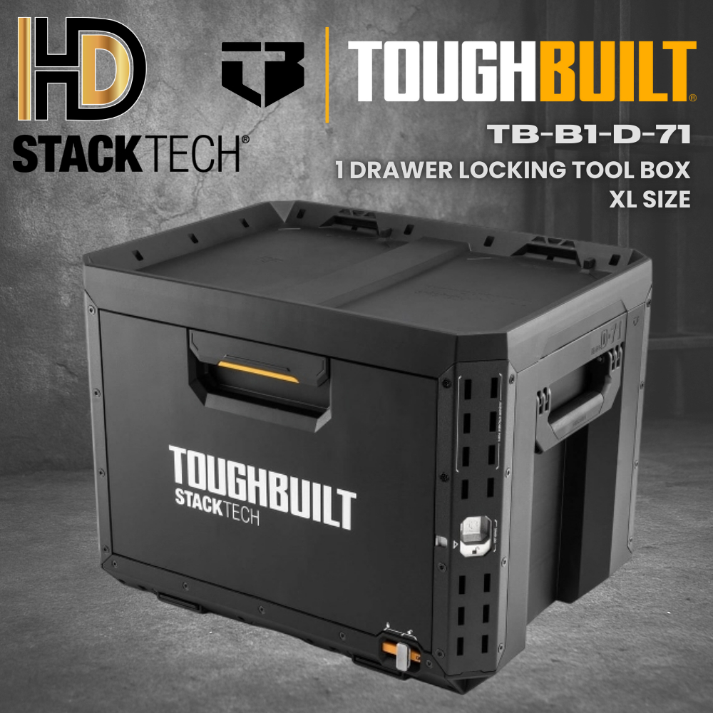 TOUGHBUILT STACKTECH Locking 1 Drawer XL Tool Box / TOUGHBUILT Heavy ...