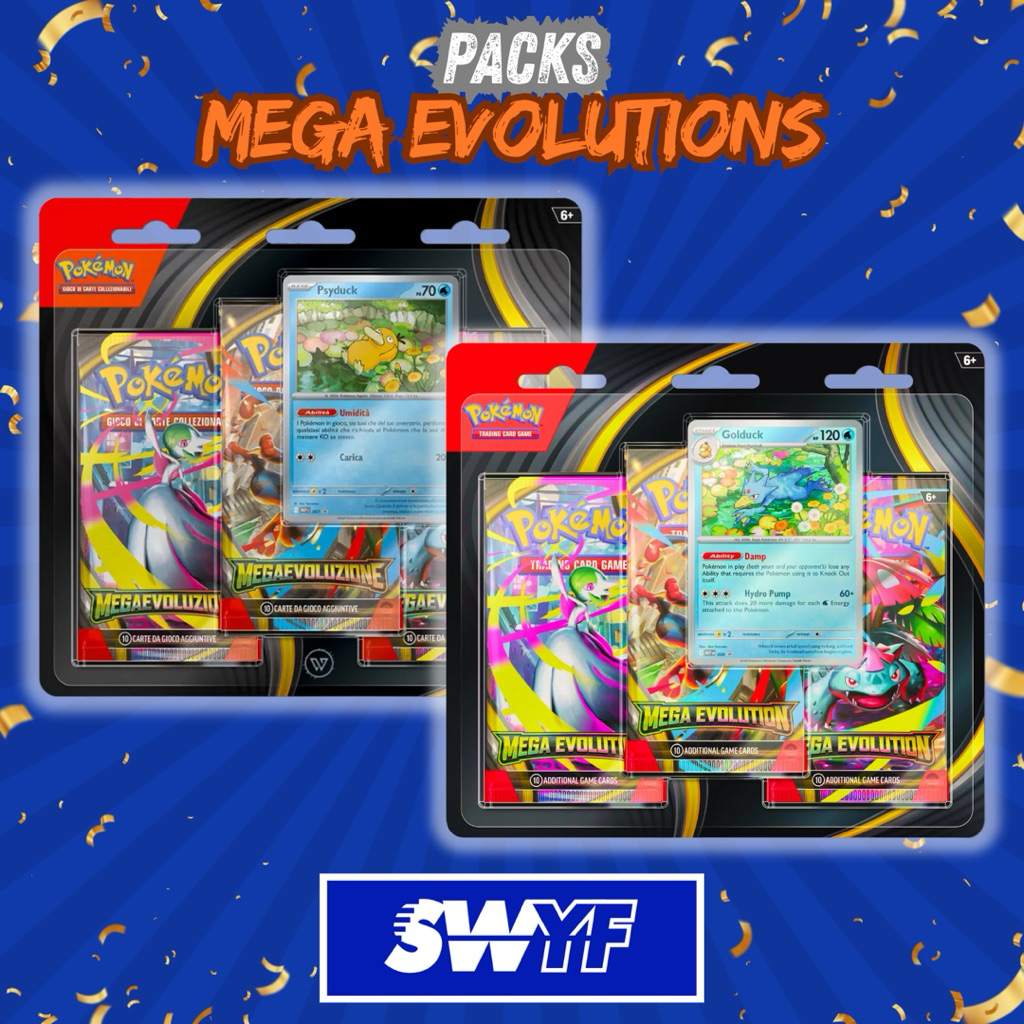 Pokemon Cards : Mega Evolutions Base Set 3 Pack Blister, Pokemon TCG ...