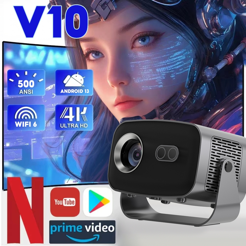 projector mini 360° rotate native 1080P hdmi wifi 6 projector 4k with ...