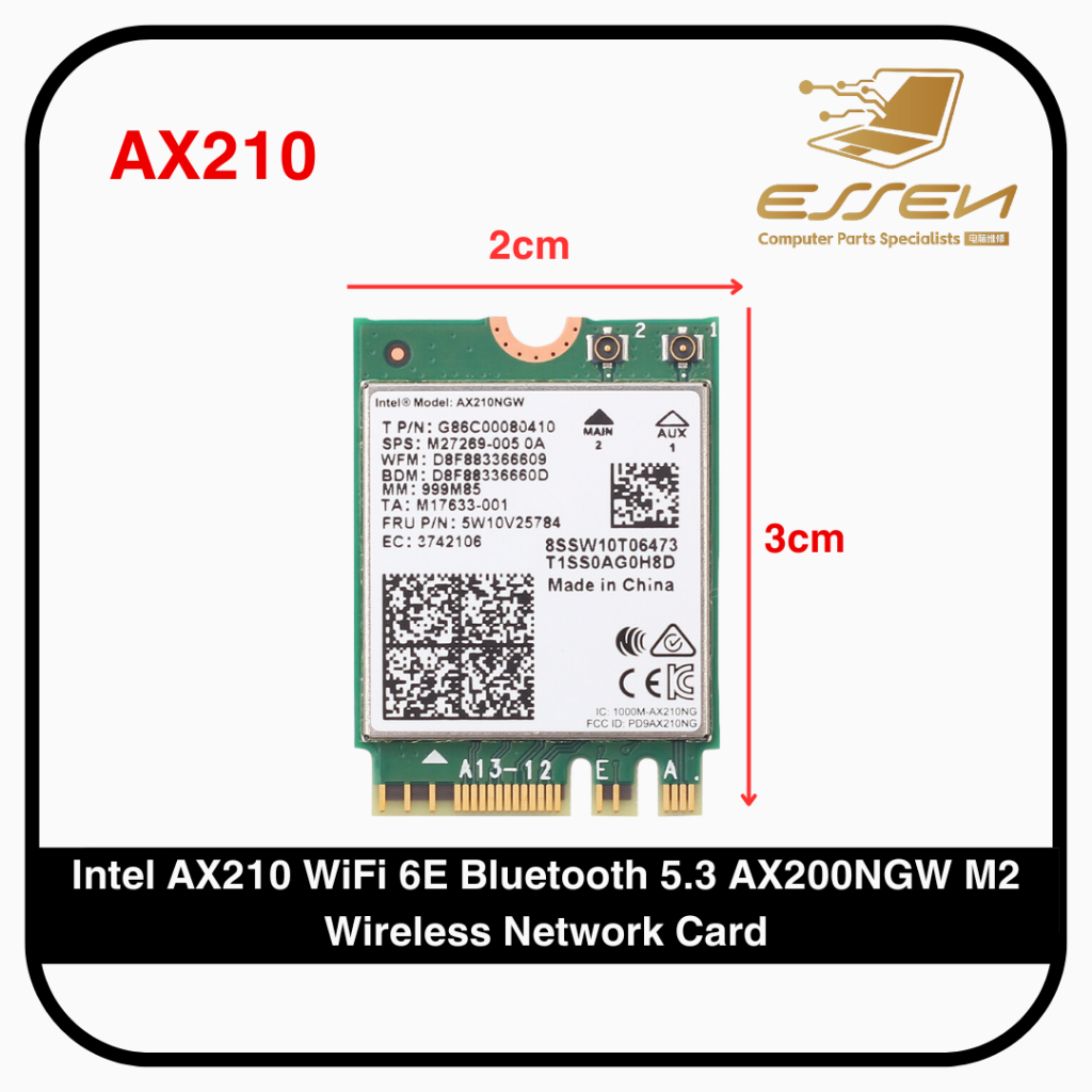 Intel AX210 & AX201NGW WiFi 6/6E Bluetooth 5.3 AX200NGW M2 Wireless ...