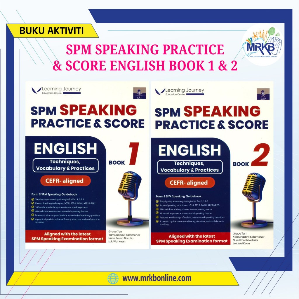 SPM SPEAKING PRACTICE & SCORE ENGLISH BOOK 1 & 2 CEFR - ALIGNED ...