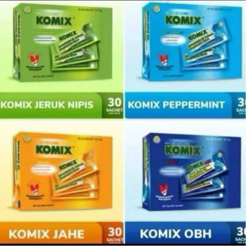 Komix Sirup rasa Jeruk nipis / JAHE / OBH / Peppermint original 100% ...
