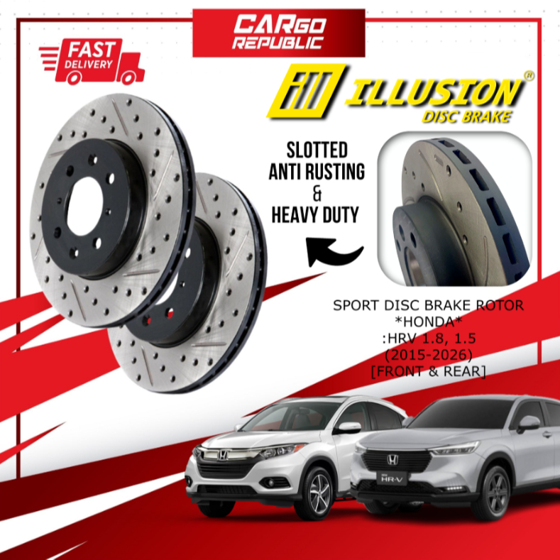 Illusion Sport Disc Brake Rotor Hrv 1.8 , 1.5 2015-2026 Front (Depan ...