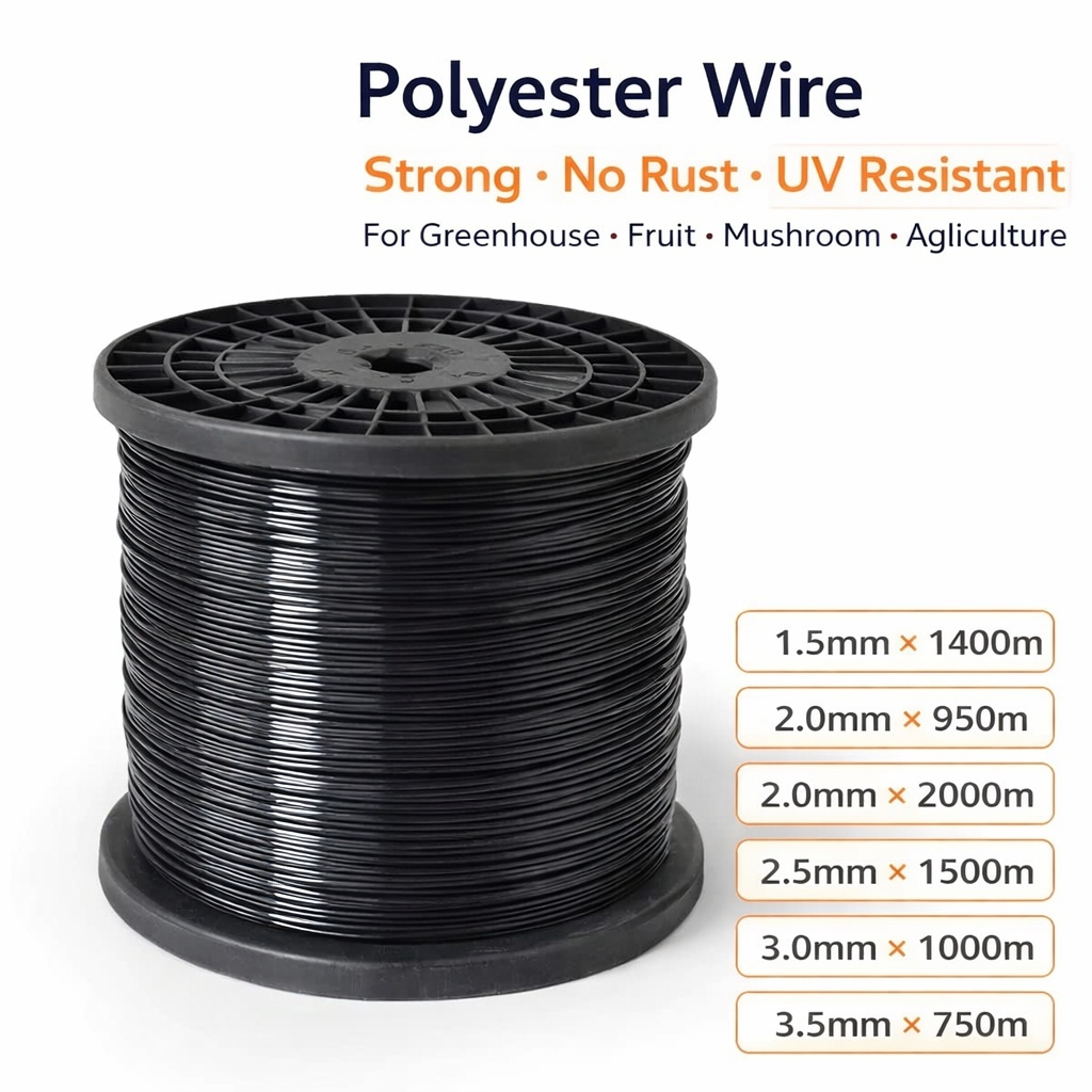 Polyester Wire for Greenhouse Film | High Tensile PET Wire Flexible No ...