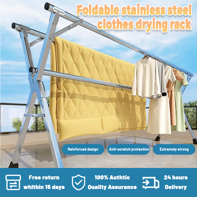 1-year warranty Foldable stainless steel clothes drying rack Outdoor ...
