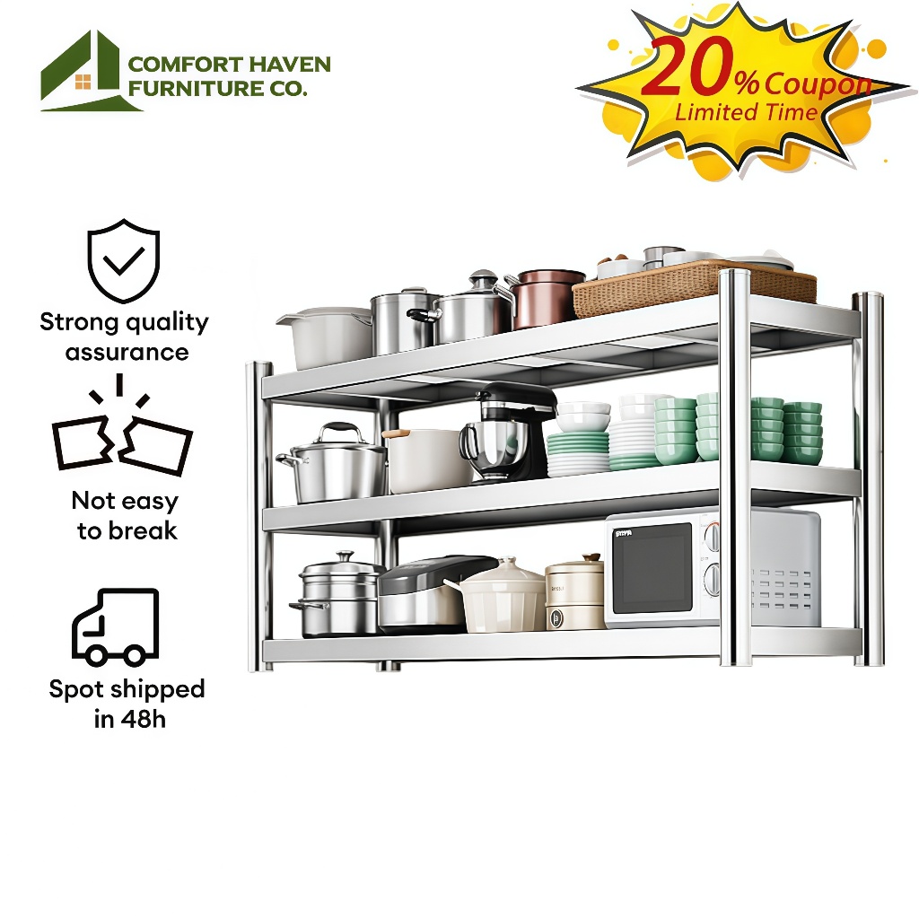 Comfort Haven Furniture Co.SUS 304 Wall Mounted Kitchen Storage ...