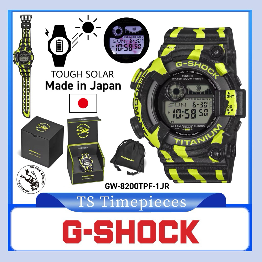 G SHOCK Made in JAPAN Poison FROGMAN Tough Solar GW-8200TPF-1JR