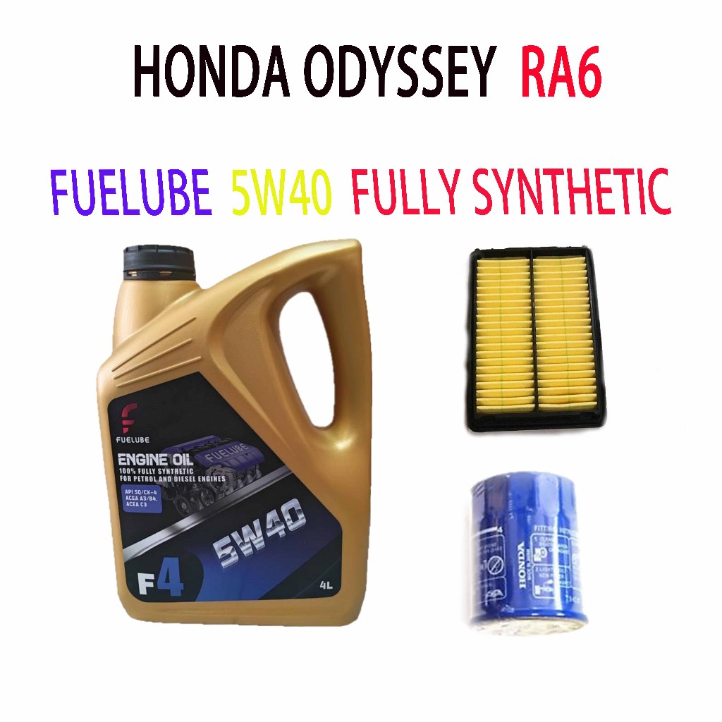 HONDA ODYSSEY RA6 OIL FILTER + AIR FILTER + FUELUBE 5W40 FULLY ...