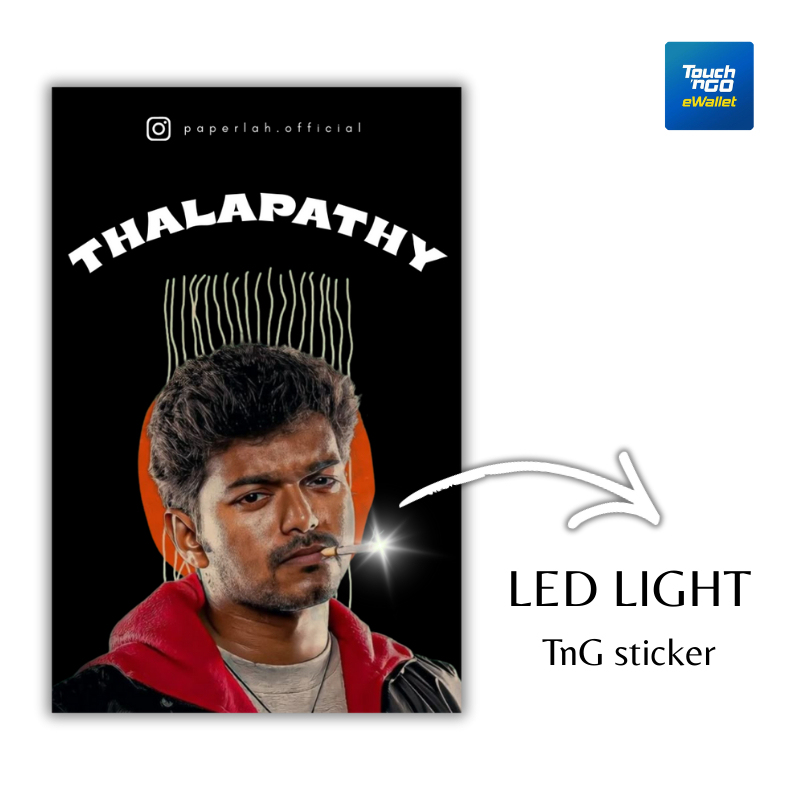 THALAPATHY VIJAY Touch n Go LED Card Sticker for TNG - TouchnGo LED ...