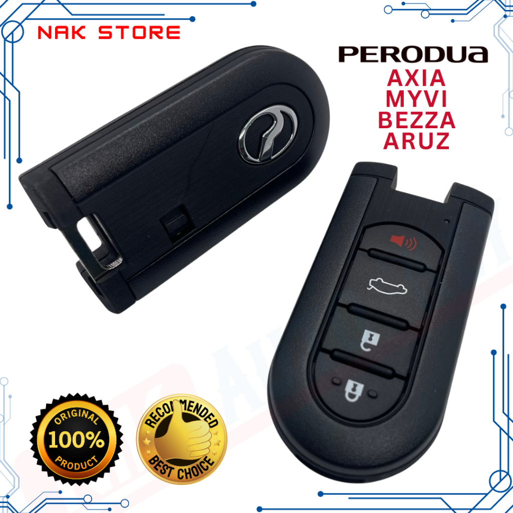 Original Perodua Smart Key Remote P3 & P4 Button AXIA MYVI BEZZA ARUZ ...