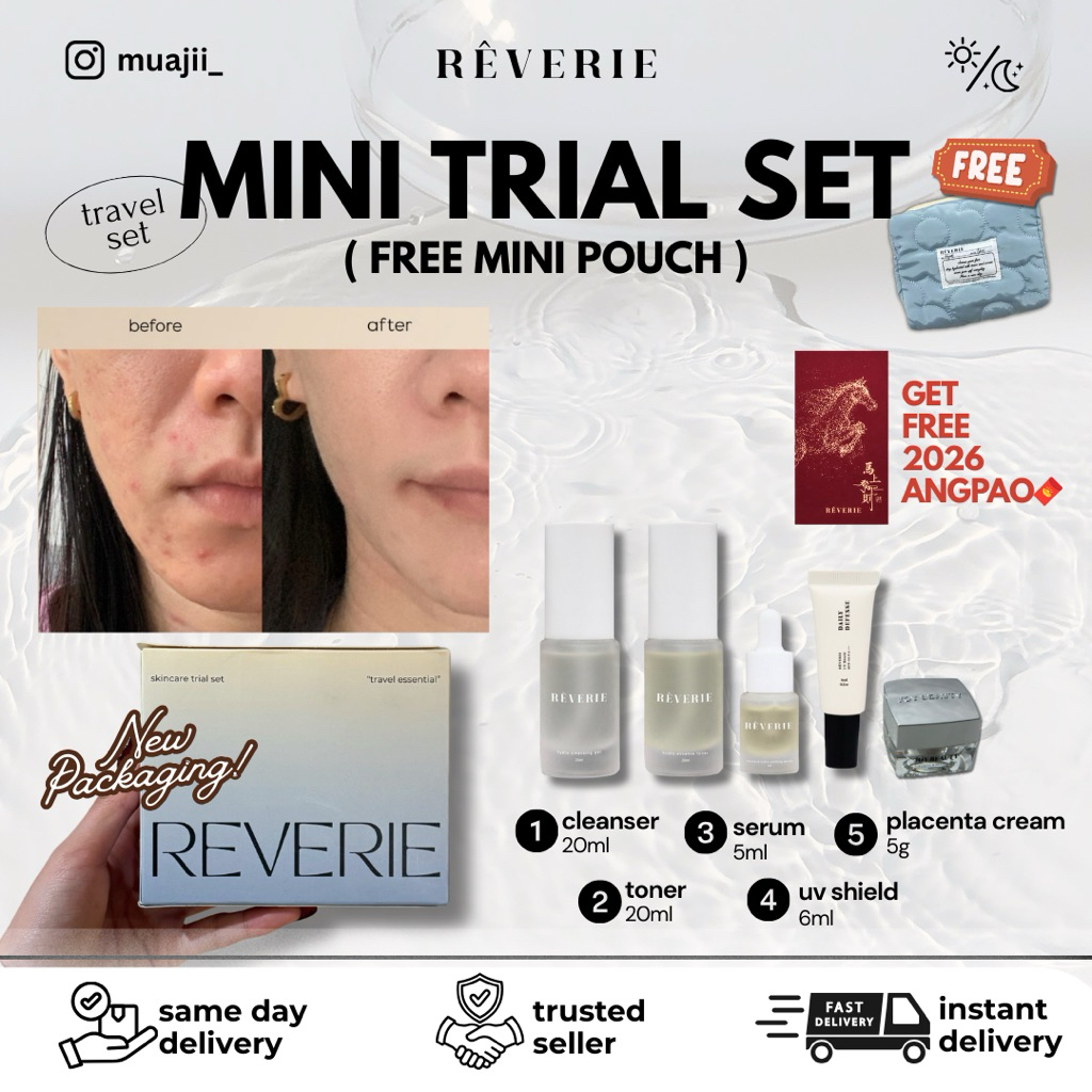 [𝐍𝐞𝐰 𝐔𝐬𝐞𝐫 𝐁𝐮𝐲 𝐓𝐡𝐢𝐬] Reverie Mini Set/Travel Kit Skincare 迷你护肤 : mini ...