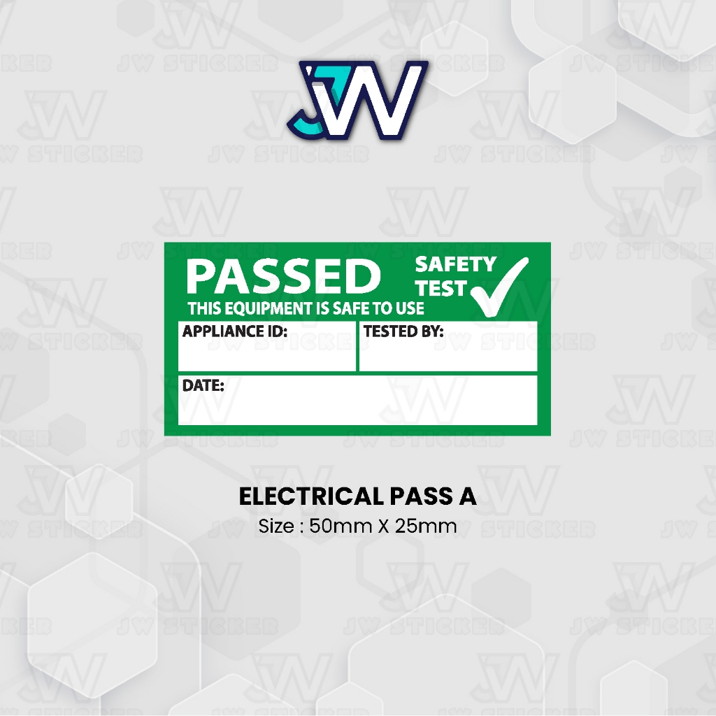 Electrical Safety Inspected | Tested Pass Fail I Electrical Safety Test ...
