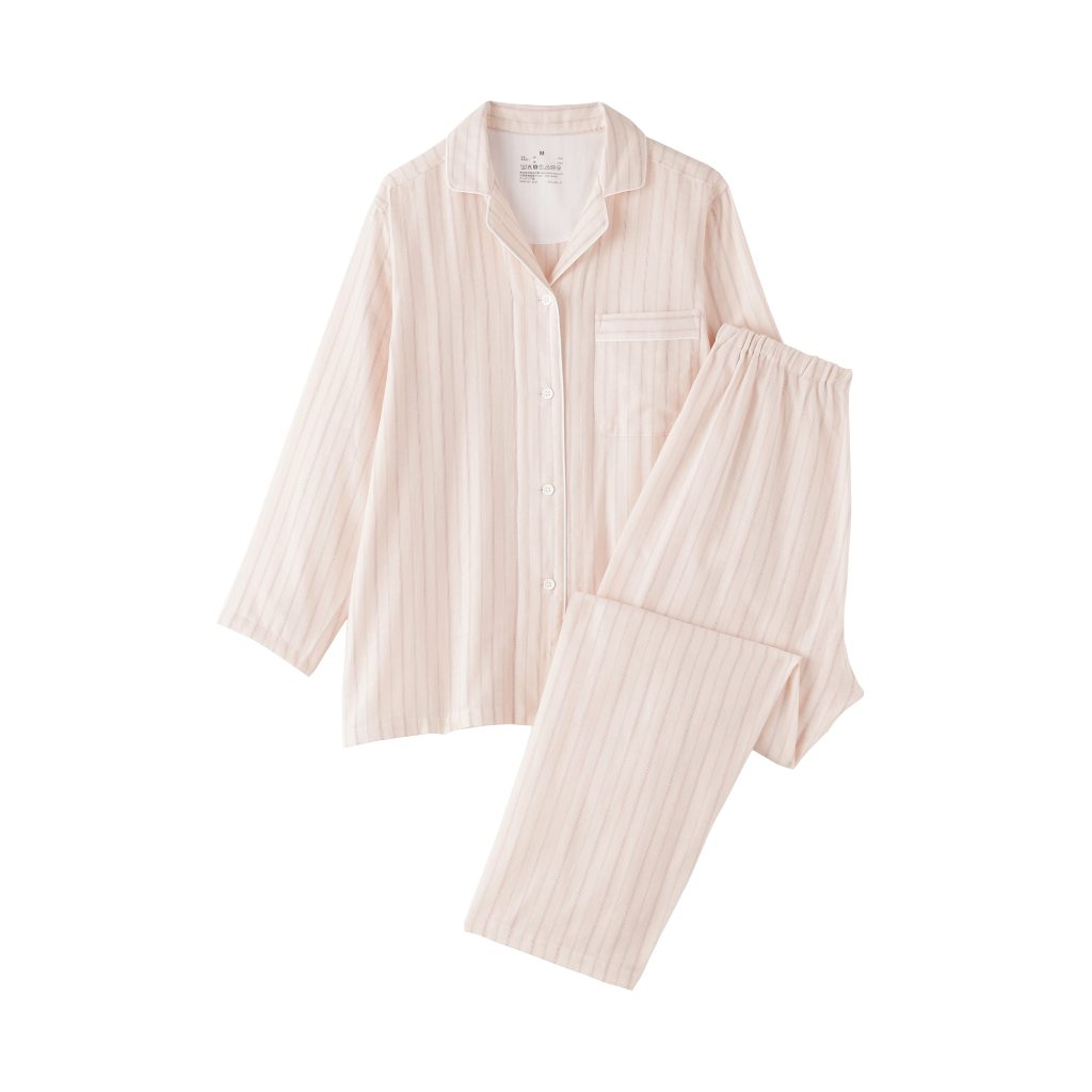 [NEW ARRIVAL] MUJI Women Side Seamless Double Gauze Long Sleeve Pajamas ...