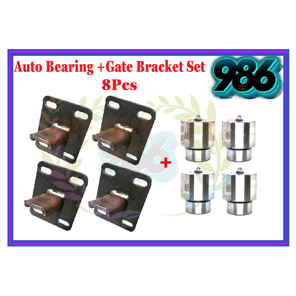 Gate Bracket Set + Auto Bearing / House Gate / Folding Auto Gate Besi ...