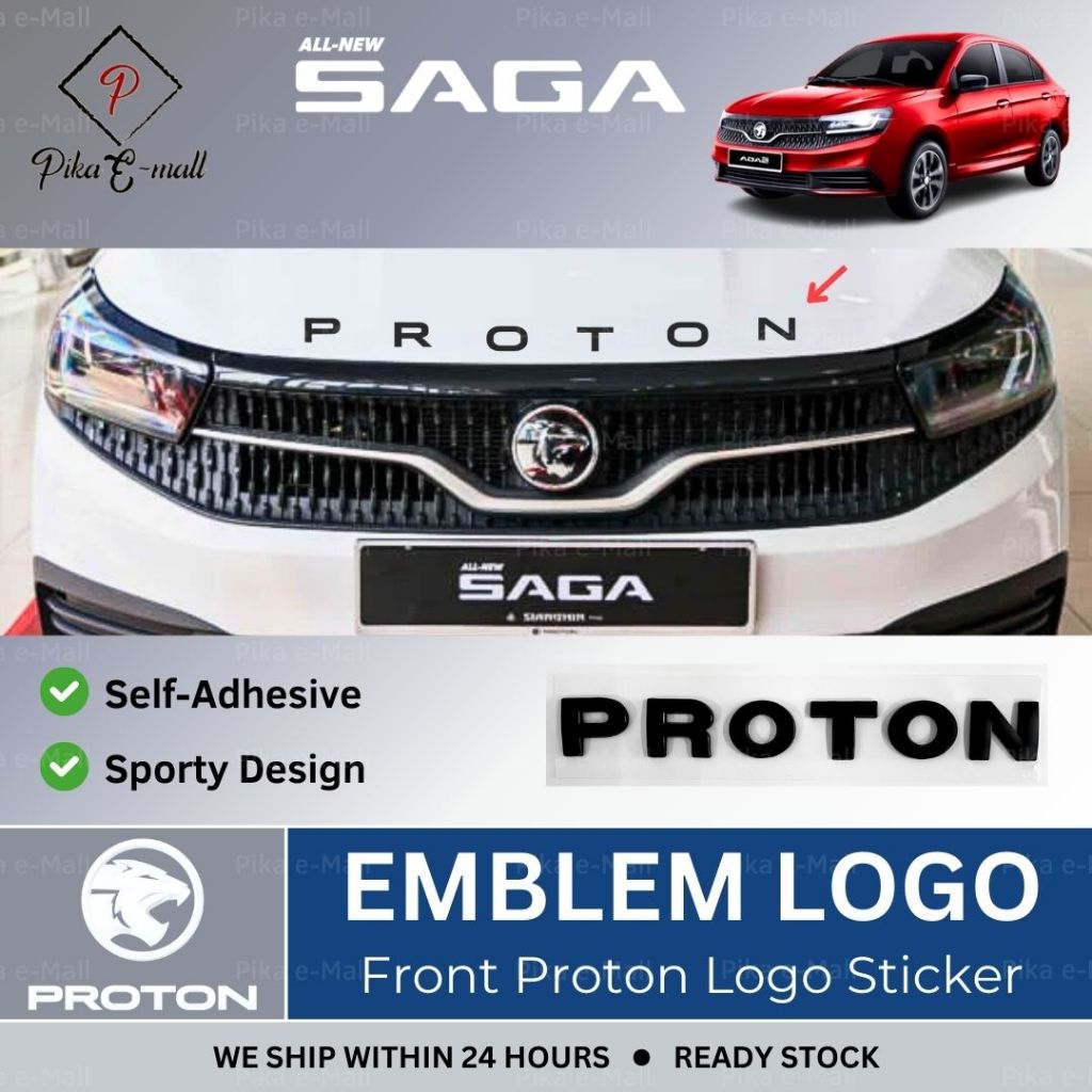 All New Proton Saga MC3 Proton Logo Car Emblem Sticker Logo Proton ...