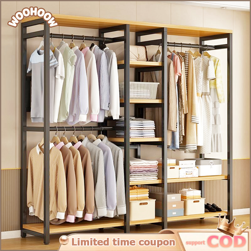 Wardrobe clothes Cabinet Almari Rak Baju Metal Wardrobe rak baju ...