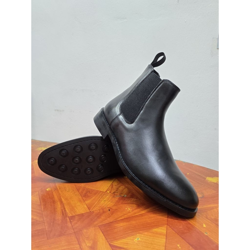 CHELSEA BOOTS LEATHER ISSUE SEPATU WIRA SIAP JAHIT TAPAK KASUT PEGAWAI ...