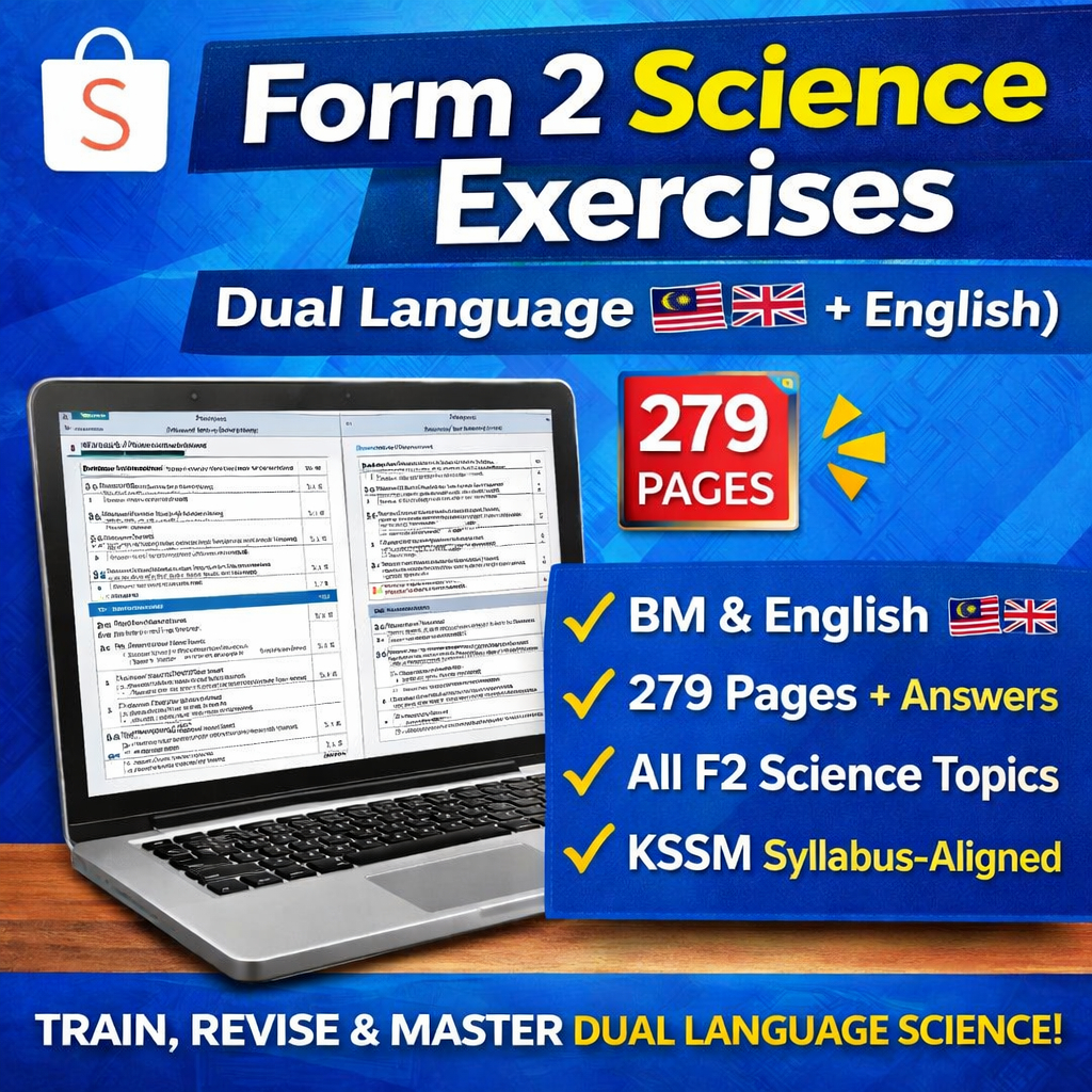 [C509] Form 2 Science Exercises PDF | Dual Language (BM + English ...