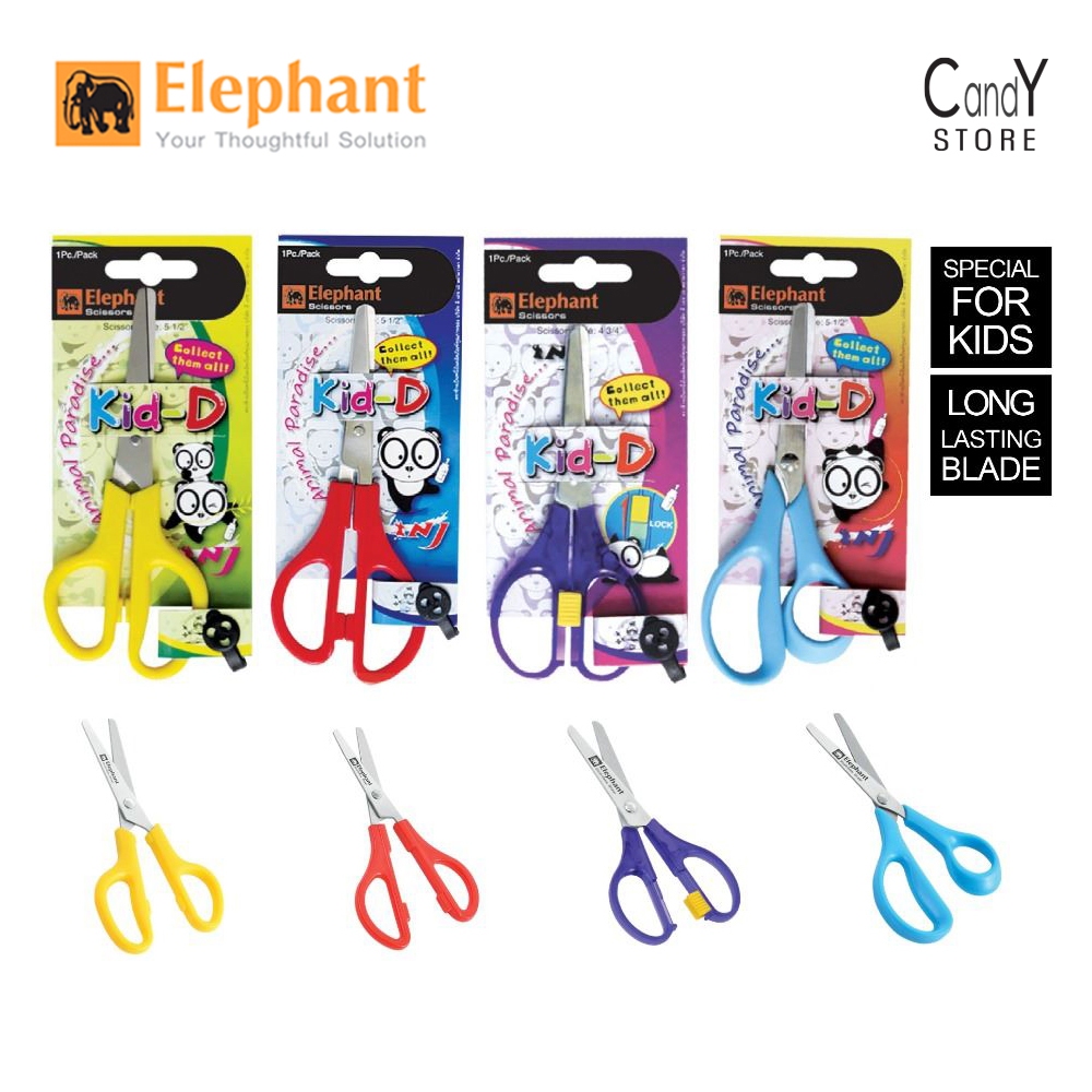 Elephant Kid-D Scissors Stainless Steel School Children Scissor SCB0155 ...