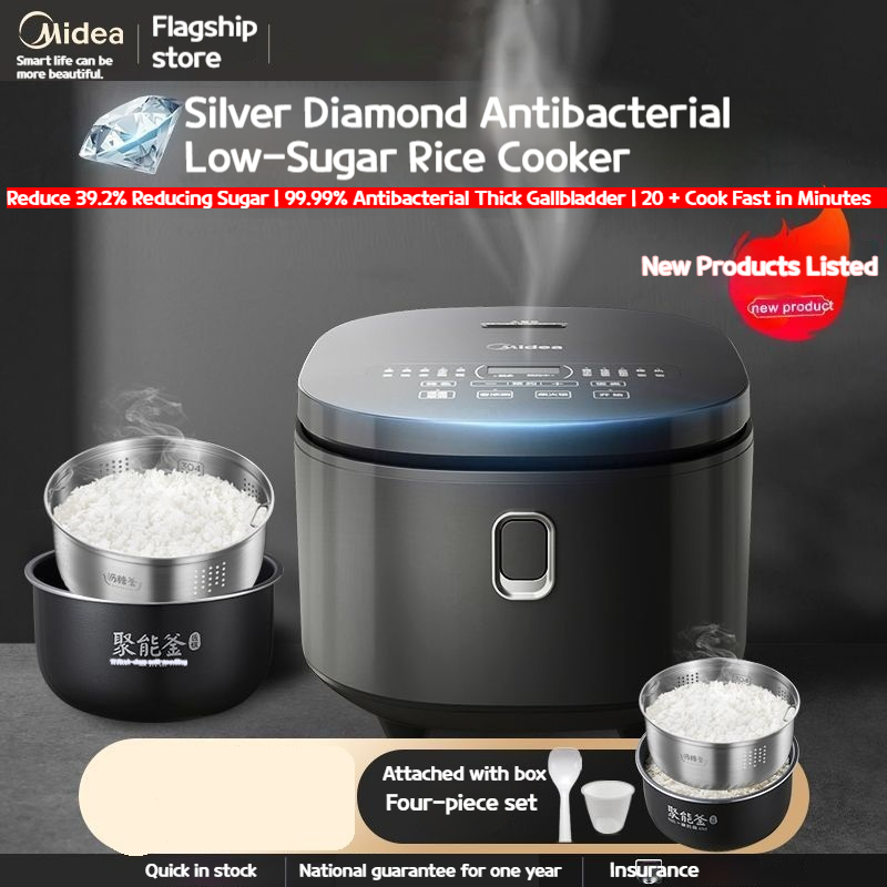 Midea Desugar Rice Cooker 4L Large Capacity Non-stick Coating Inner Pot ...