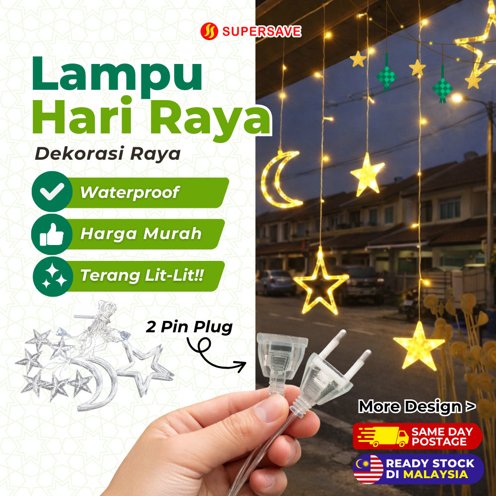 SUPERSAVE Lampu Hari Raya LED Muslim Eid Ramadan String Light Decor ...