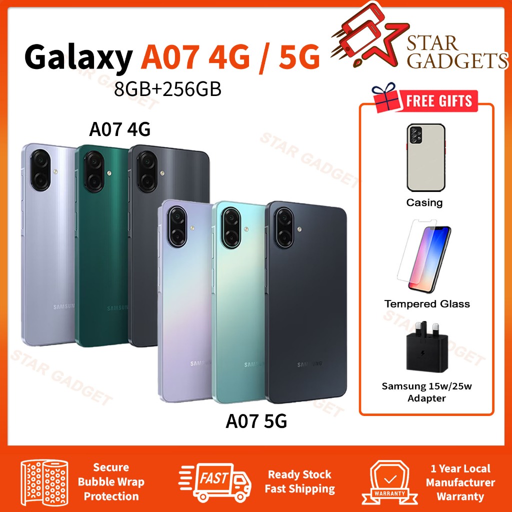 Samsung Galaxy A07 4G/5G [8GB+256GB] | Original Malaysia New Set ...