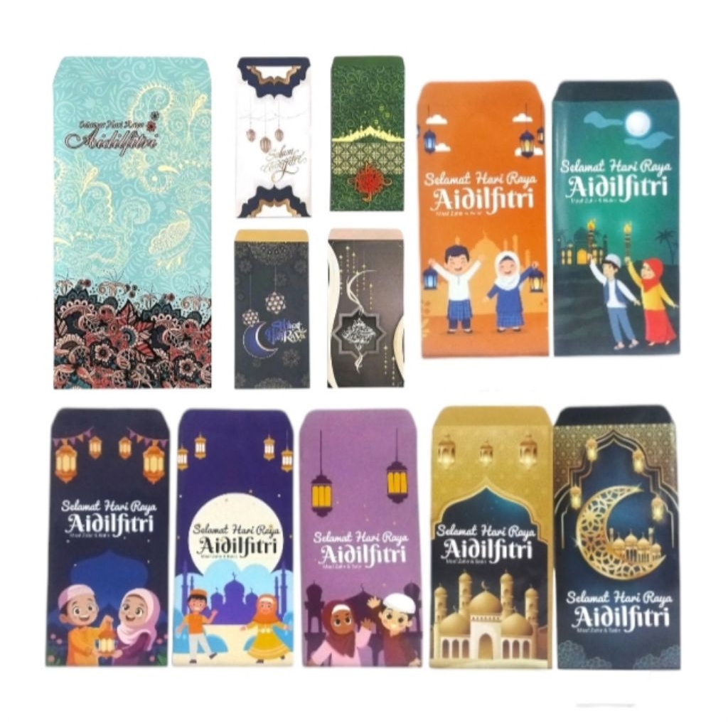 Sampul Duit Raya Combo/5 pack/5 design/50 pcs/Sampul Raya Combo/Combo R ...