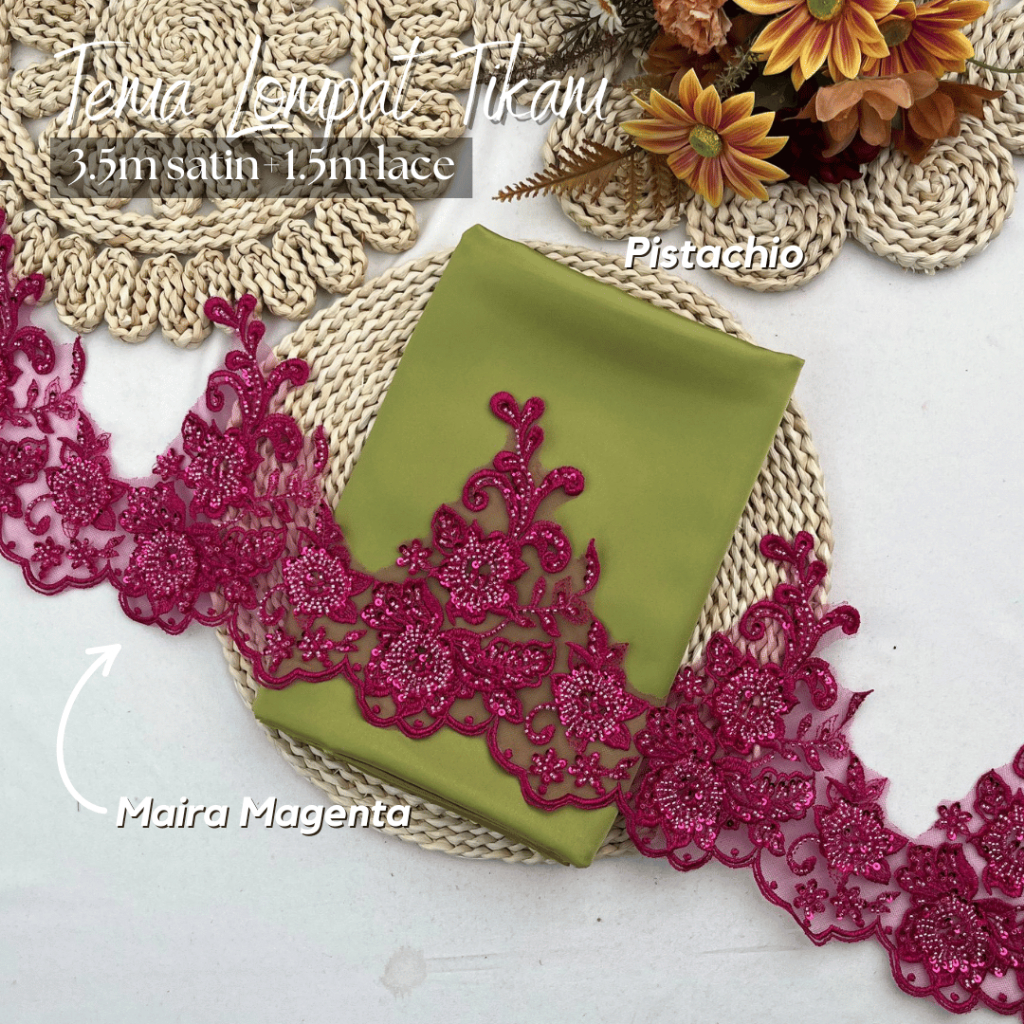 (SATIN LACE) TEMA MATCHA STRAWBERRY WARNA HOT RAYA 2026 COMBO COLOUR ...