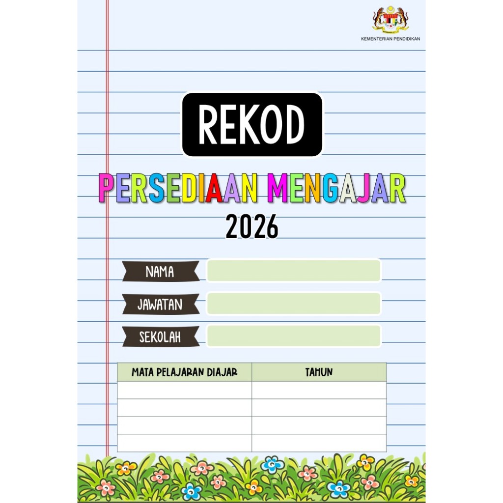 Softcopy (editable) Fail Rekod Persediaan Mengajar Colourful Notebook ...