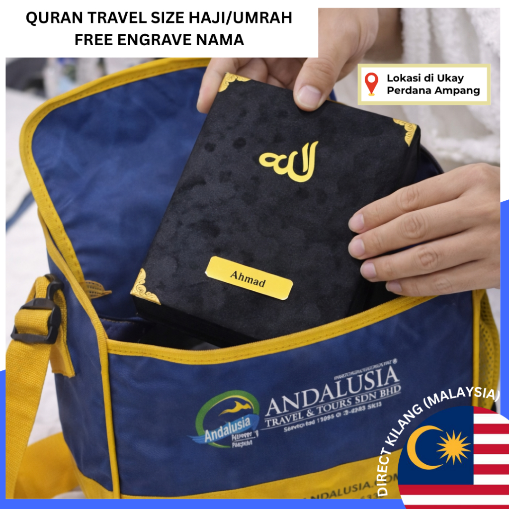 Almuallim Quran Travel Size Umrah Haji Free Engrave Nama | Shopee Malaysia