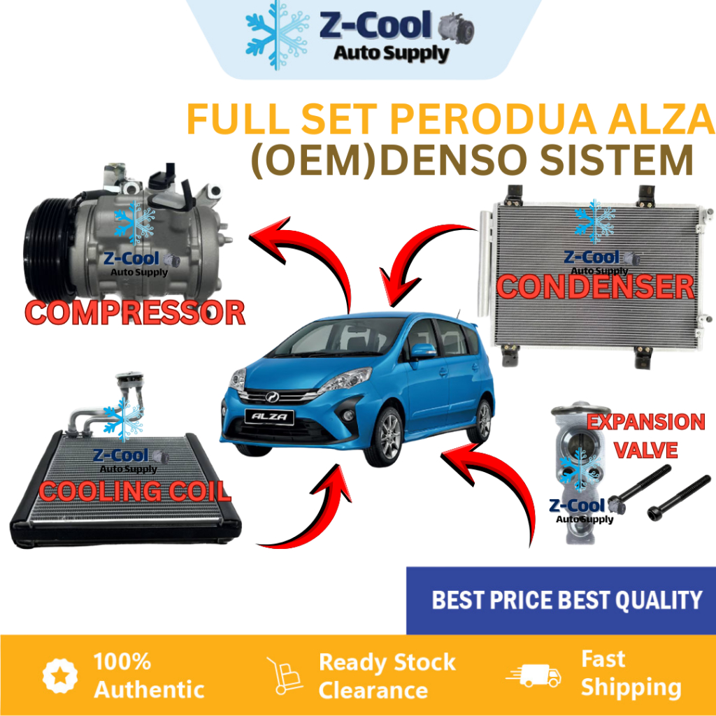 🔥COMBO SET🔥PERODUA ALZA 2019-2021 FULL SET AIRCOND PARTS COMPRESSOR ...
