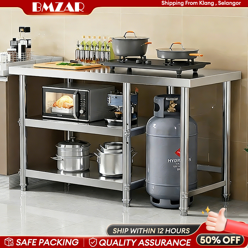 BMZAR Dapur Gas Rack Stainless Steel Kitchen Stove Rack Table Cooking ...