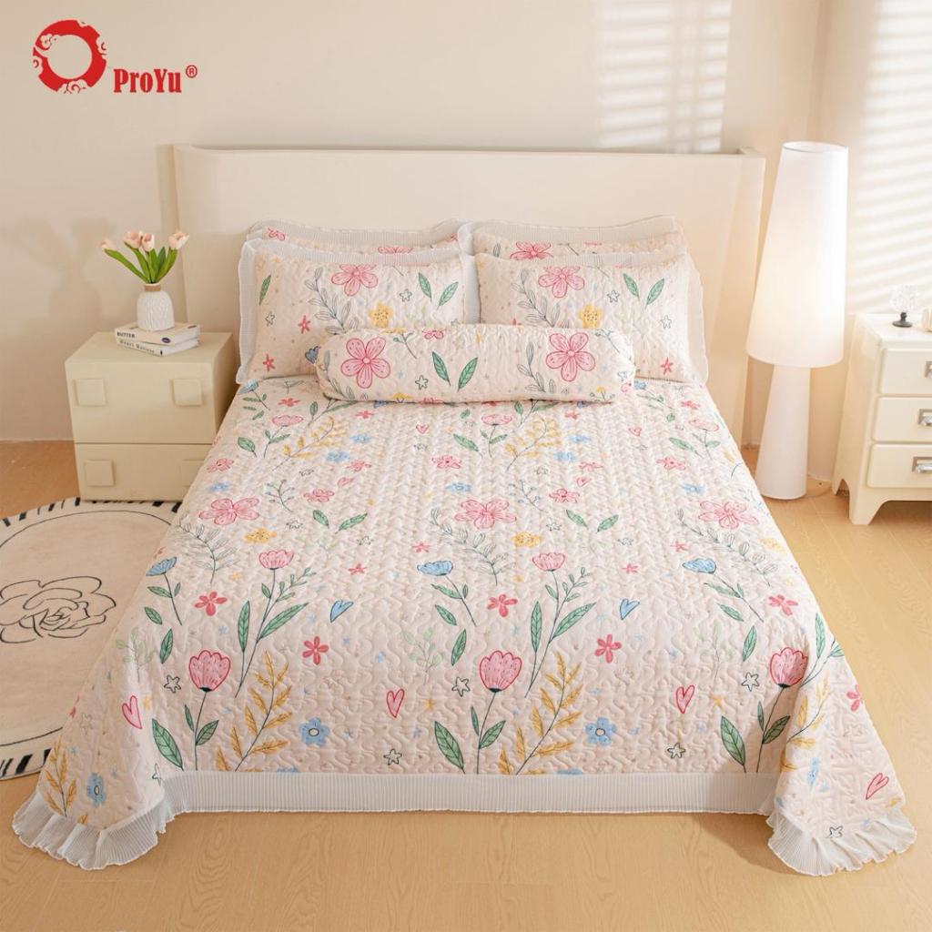 PROYU CADAR ROPOL PACTHWORK SUPPER QUEEN 6 IN 1 SET BED SHEETS | Shopee ...